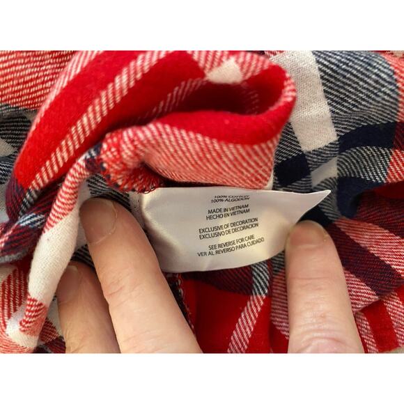 Gap Women’s Flannel Shirt Sz XL Large Red Black White Plaid Boyfriend Button Up - Picture 8 of 9